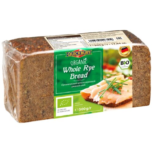 Quickbury Organic Whole Rye Bread 500g